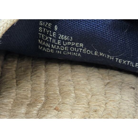 Lilly Pulitzer Lia Espadrille 9M Navy Gold Seahorse Slip On Casual Vacation - Picture 9 of 11